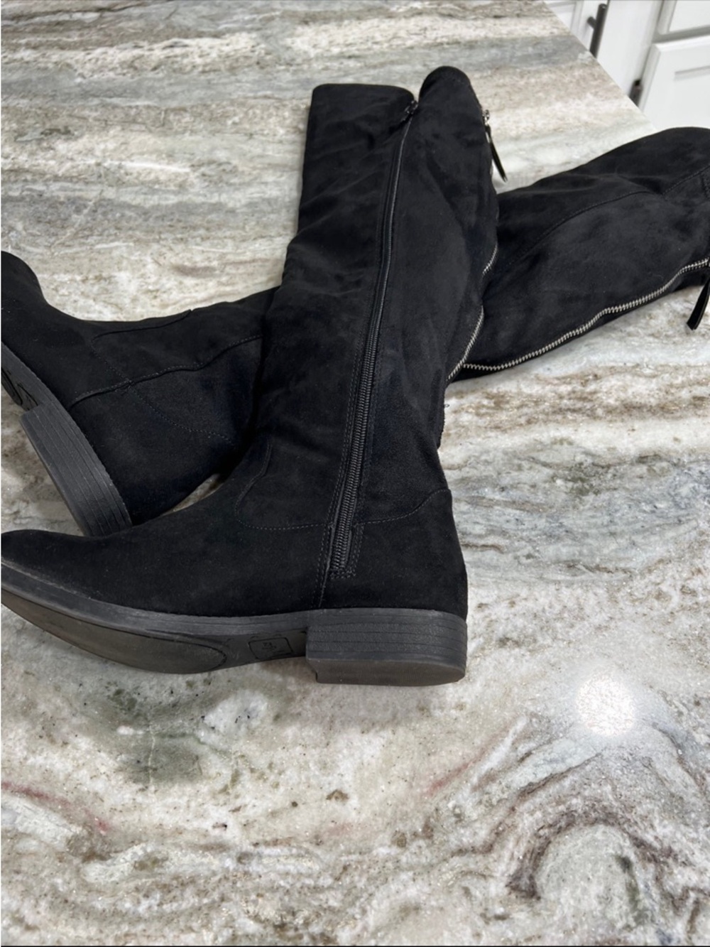 Style & Co. Black Over-the-Knee Suede Boots